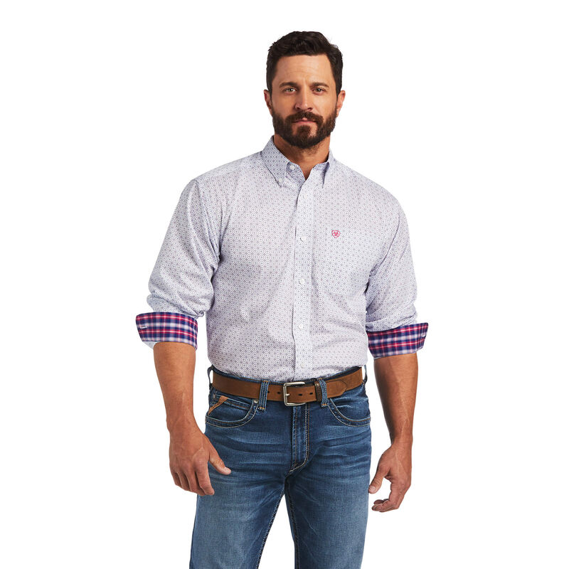 Ariat Hemden Herren - Wrinkle Free Sloan Classic Fit Weiß ( CAFGQ-2391 )
